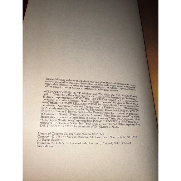 Best Loved Poems From The Salesian Collection Book John Boyes 1983 First Edition - Picture 10 of 16